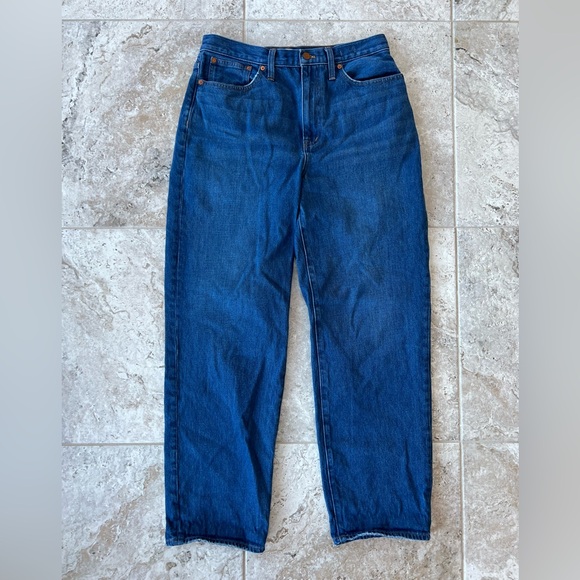 Madewell Baggy Straight Jeans, Dark Worn Indigo Wash, 30 - Picture 11 of 12